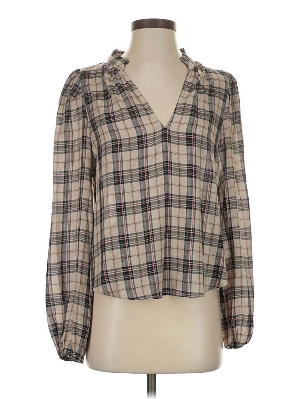 Evereve Plaid Blouse